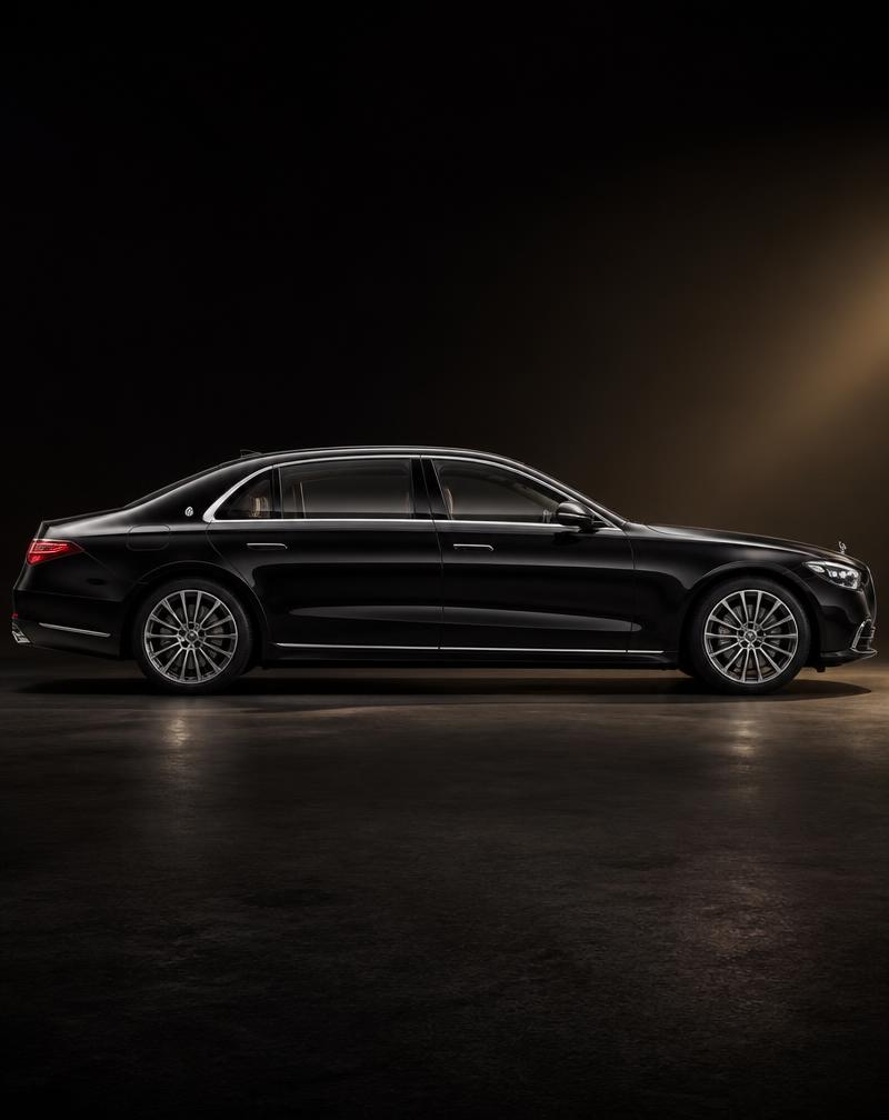 Black luxury executive sedan